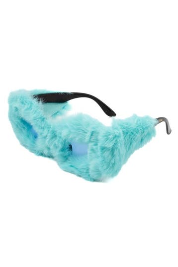 Cat Eye Bont Zonnebril Blauw Montuur Kunststof Blauwe Glazen, Ophalen of Verzenden