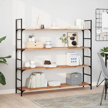 vidaXL Wandschap zwevend olieafwerking 120x30x2 cm massief, Verzenden