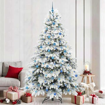 vidaXL Kunstkerstboom met 300 LED met standaard Wit 240 cm, Verzenden, Nieuw