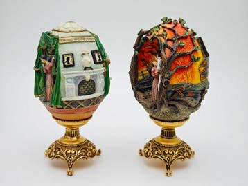Fabergé ei - 2 Franklin Mint Gone with the Wind-eieren -