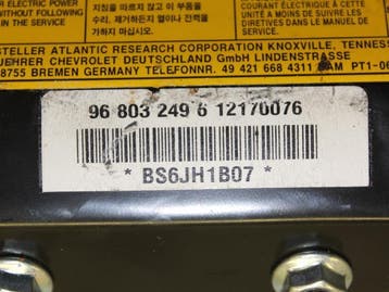 Airbag rechts (Dashboard) Chevrolet Kalos O103776