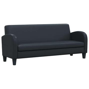 vidaXL Driezitsbank / zetel kunstleer zwart, Verzenden, Nieuw