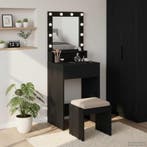 vidaXL Kaptafel met plank Zwart Eiken 50 x 41 x 135 cm, Verzenden