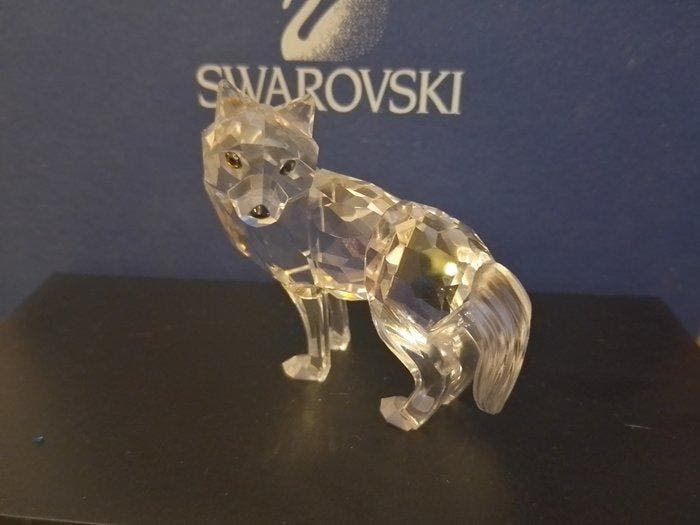 Swarovski - Beeldje - Wolf - 207549 - Box + Certificate -, Antiquités & Art, Curiosités & Brocante