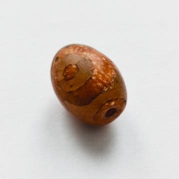 Oud Tibetaans / Nepalees Geëtst agat Ovale kraaltalisman met