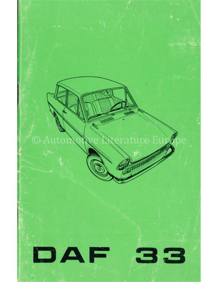 1969 DAF 33 INSTRUCTIEBOEKJE NEDERLANDS, Auto diversen, Handleidingen en Instructieboekjes, Ophalen of Verzenden