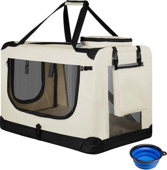 2dekans | Juskys – Lassie Hondentransportbox – 50 x 34 x 36, Animaux & Accessoires, Accessoires pour chiens, Enlèvement ou Envoi