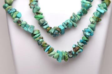 Turquoise - Blauw turkoois - 73 g - Halsketting