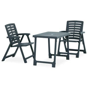 3-delige Bistroset | Retour deal | Snel weg, weg is weg, 2 zitplaatsen, Kunststof, Eettafel, Verzenden
