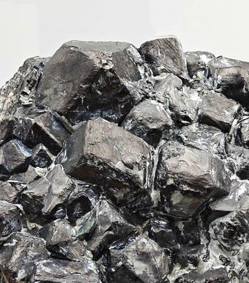 Zeldzame herkomst, zwart magnetiet met clinochlore, Italië