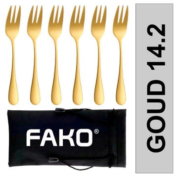 Fako Bijoux - Gebaksvork / Dessertvork Classic - Vorkjes -, Huis en Inrichting, Keuken | Bestek, Verzenden, Nieuw
