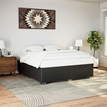 vidaXL Bedframe kunstleer zwart 180x200 cm, Huis en Inrichting, Verzenden, Nieuw