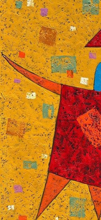 Hoang Anh - Lhomme au chapeau rouge 100 120 cm