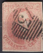 Belgique 1849/1865 - Sélection de 8 timbres belges - Roi
