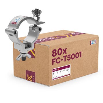 80x FORTEX Slimline Half Coupler truss klem WLL 100kg buis, Verzenden, Nieuw