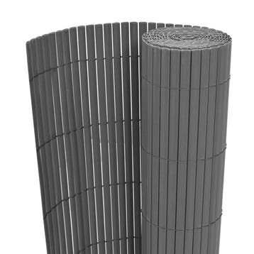vidaXL Tuinafscheiding dubbelzijdig 90x300 cm PVC grijs, Tuin en Terras, Verzenden, Nieuw