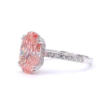 Zonder minimumprijs - Ring - 18 karaat Witgoud - 4.03ct. tw., Nieuw