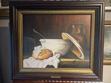 Roger Lauwaert (1932-2016) - Stilleven met Brood, Antiek en Kunst