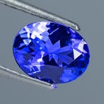 Violet, Bleu Tanzanite - 2.03 ct - International Gemological, Nieuw
