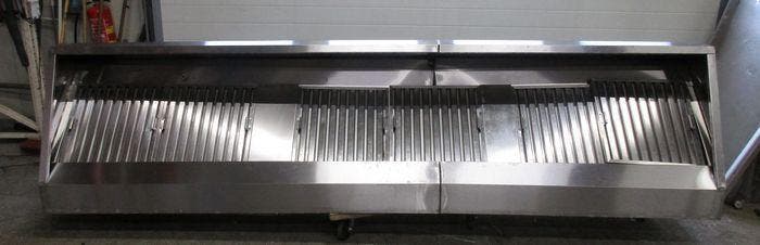 RVS Afzuigkap met 6 filters, B336 x D81 x H60 cm, wandmodel,, Zakelijke goederen, Horeca | Keukenapparatuur