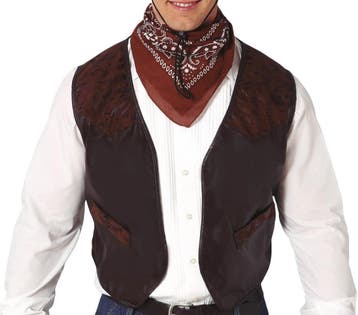 Vest Bruin Kunstleer L, Verzenden, Nieuw