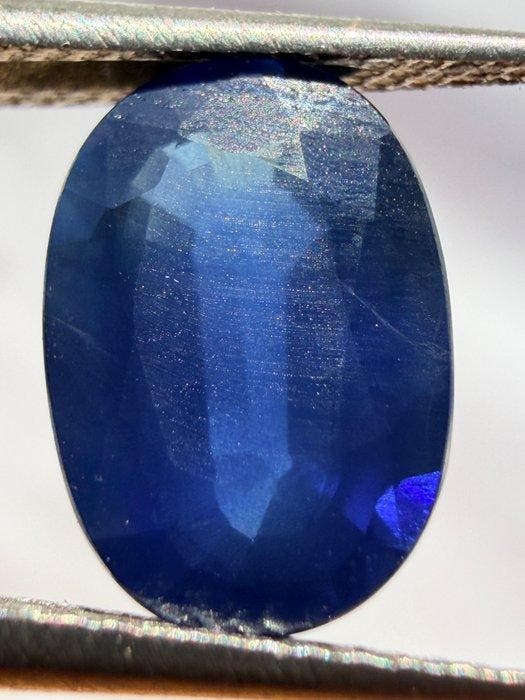 Blauw Saffier - 2.92 ct - Antwerp Laboratory for Gemstone, Bijoux, Sacs & Beauté, Pierres précieuses