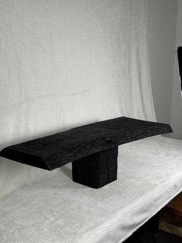 Bijzettafel - Salontafel - Shou Sugi Ban - Gemaakt in Italië, Antiek en Kunst
