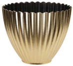 Bloempot Bloemenvaas met ribbels Goud 16x13 cm, Nieuw