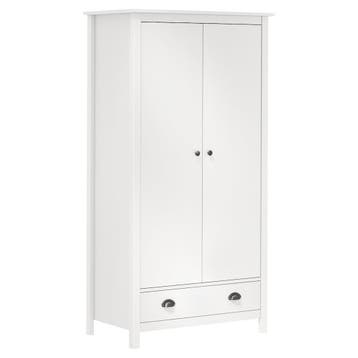 vidaXL Kledingkast Hill 2 deuren 89x50x170 cm massief, Huis en Inrichting, Kasten | Kleerkasten, Verzenden, Nieuw