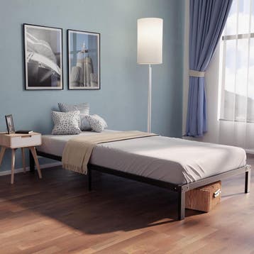 Metalen Bed 80x200 | Tweede Kansje | OP = OP (bedframe), Eenpersoons, Verzenden, Zwart, Zo goed als nieuw
