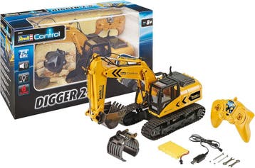 Revell RC Digger | Tweede kansje | OP = OP (rc graafmachine), Verzenden, Zo goed als nieuw, Afstandsbediening