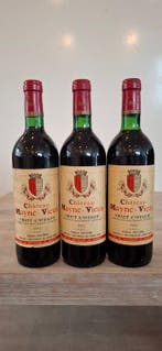 1982 Château Mayne-Vieux - Saint-Émilion - 3 Bouteilles, Collections, Vins