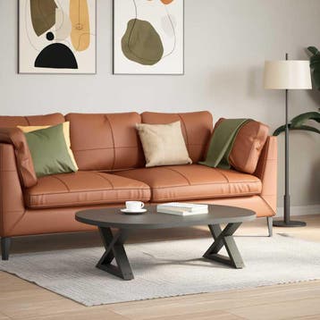 vidaXL Salontafelpoten 2 st 60x(30-31,3) cm staal antraciet, Verzenden, Nieuw