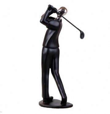 sculptuur, Golf silhouette - 27.8 cm - Hars