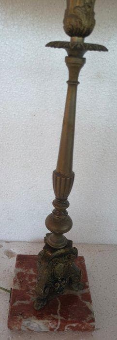 Lampe - A Ventola - Bronze patiné - Lume et abat-jour à, Antiquités & Art