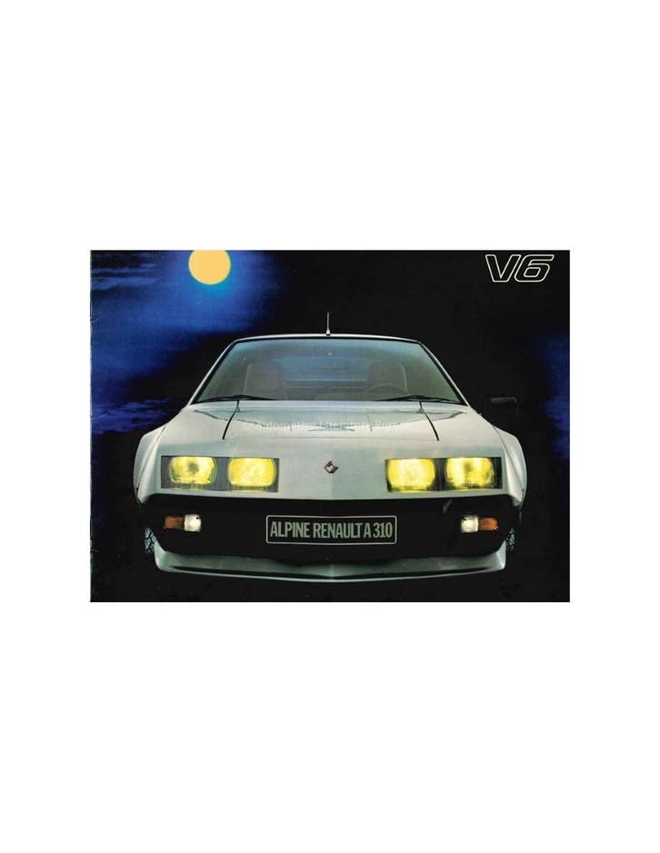 1980 ALPINE A310 V6 BROCHURE FRANS, Livres, Autos | Brochures & Magazines