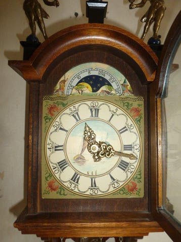 Pendule à balancier - - Chêne - 1950-1960, Antiquités & Art