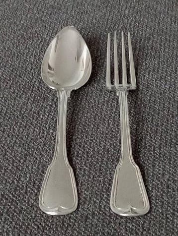 Delheid Frères - Bestekset - .800 zilver - Lepel en vork