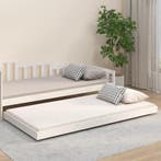 vidaXL Bedframe zonder matras massief grenenhout wit 90x200, Verzenden