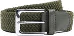 Geweven Riem Legergroen maat 105 Heren, Kleding | Heren, Riemen en Ceintuurs, Verzenden, Echt leder, Nieuw, Suitable