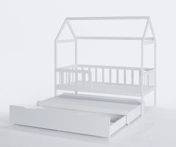 Wit Bedhuis 160x80cm | Retour Deal | Sla je slag nu, Kinderen en Baby's, Kinderkamer | Bedden, Verzenden, Zo goed als nieuw, 140 tot 160 cm