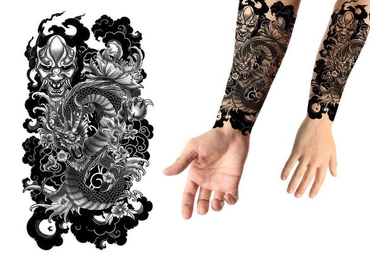 Nep Tattoo Draak 30cm, Hobby & Loisirs créatifs, Articles de fête, Envoi