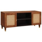 vidaXL TV Kast met plank Bruin 105 x 33,5 x 46 cm Massief, Huis en Inrichting, Verzenden, Nieuw