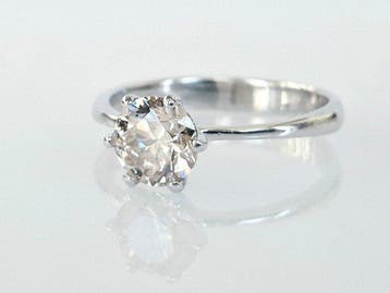 Sans prix de réserve - Bague de fiançailles - 14 carats Or, Bijoux, Sacs & Beauté