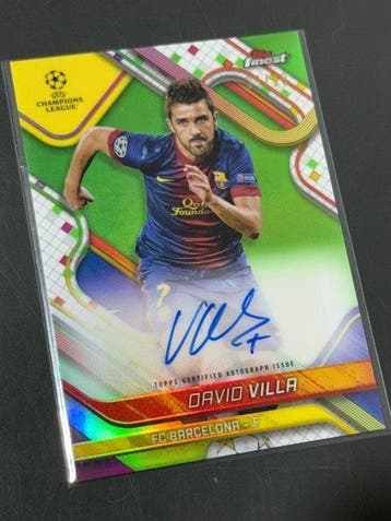 2024/25 Panini Select David Villa /99 Auto Topps Finest UEFA