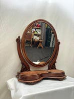 Spiegel - Hout - Antieke Dressing Spiegel met Vanity Pockets