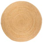 vidaXL Tapijt rond 240 cm gevlochten jute, Verzenden