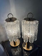 Tafellamp (2) - Glas, Metaal