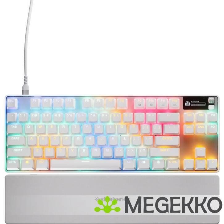 Steelseries Apex Pro Gen 3 TKL Wit Hall-effect Toetsenbord, Computers en Software, Toetsenborden, Nieuw, Verzenden