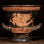 Getrouwe reproductie van een Attische roodfiguur-skyphos -